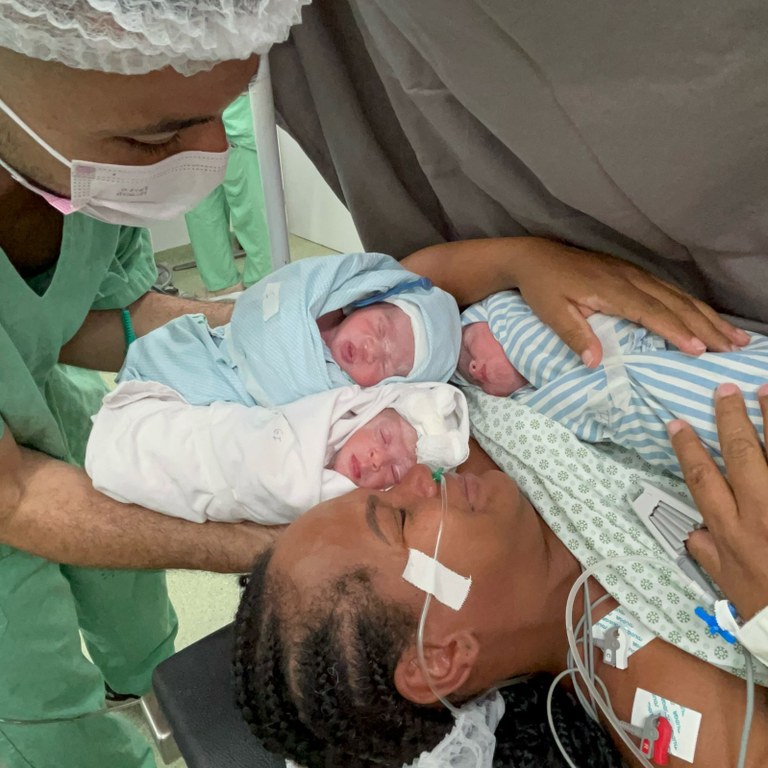 hospital-da-mulher,-em-joao-pessoa,-registra-primeiro-parto-de-trigemeos